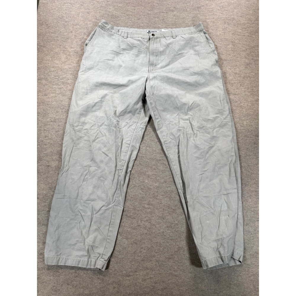 Columbia Sportswear Utility Trouser Pants Men 44 Gray Canvas Cotton Straight Leg